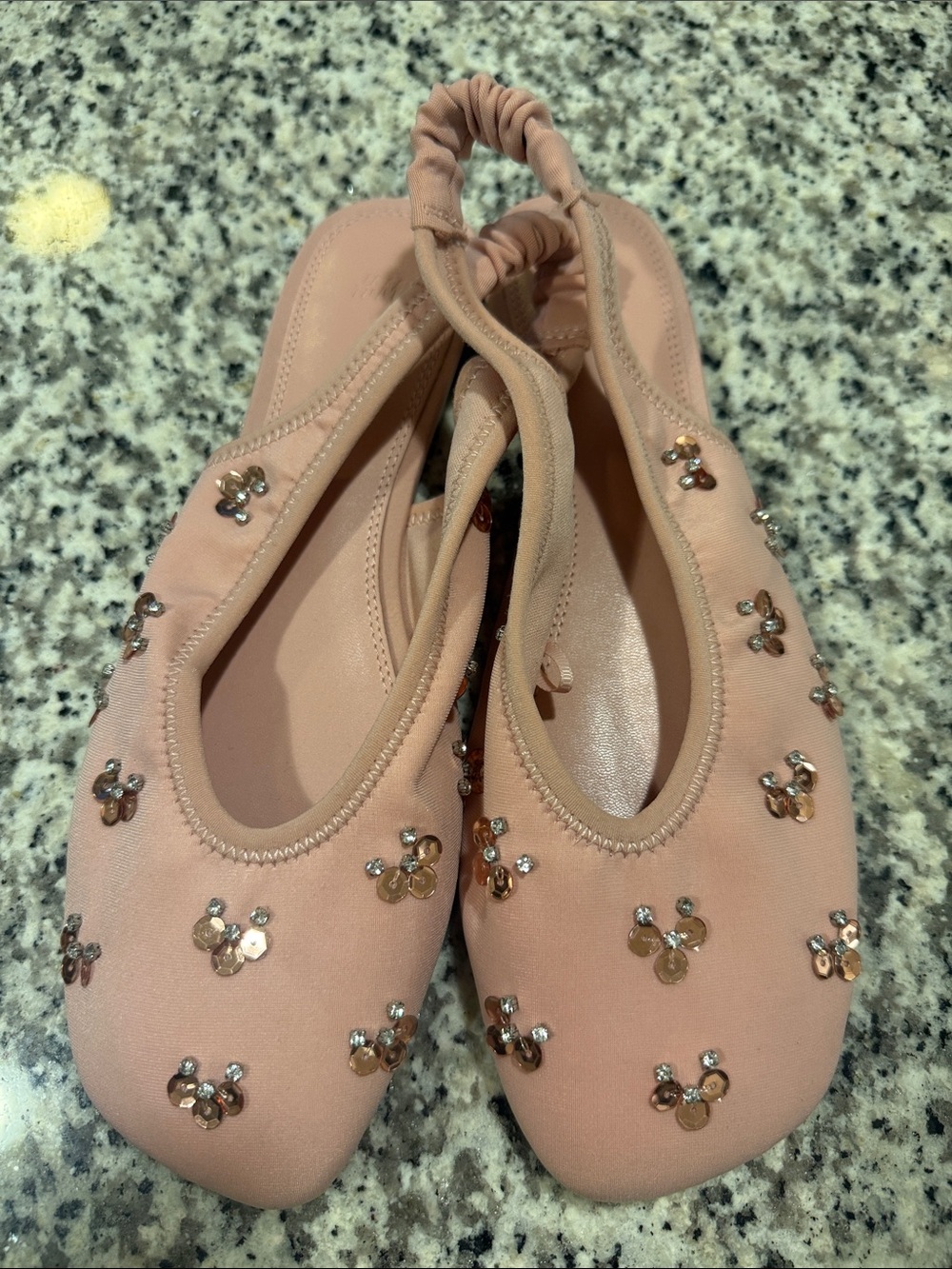 Women’s H&M Pink Embellished Ballet Flats